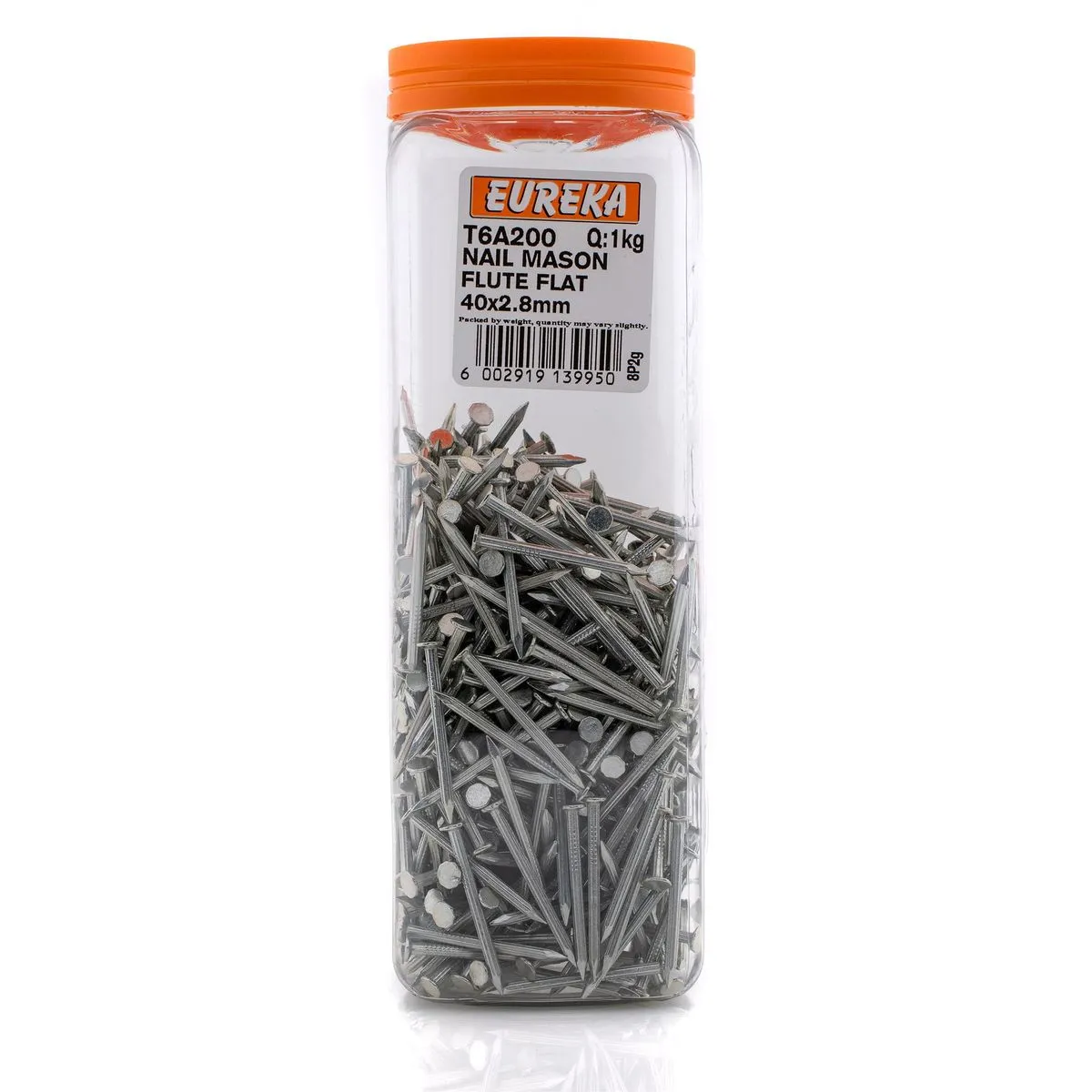 EUREKA Fluted Masonry Nail Flat 40 x 2.8mm Q:1kg T6A200