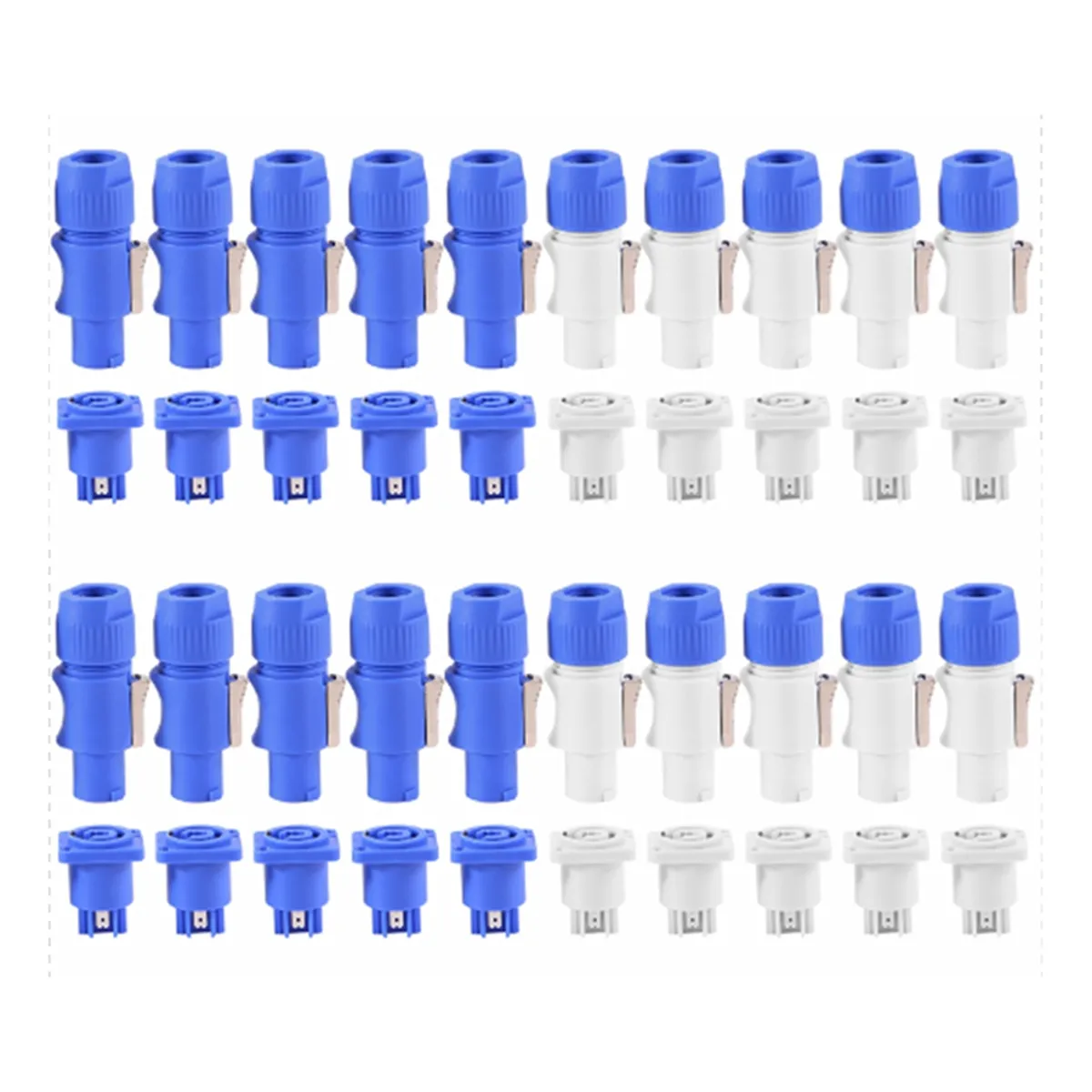 20Set PowerCON Type A NAC3FCA+NAC3MPA-1 Chassis Plug Panel Adapter