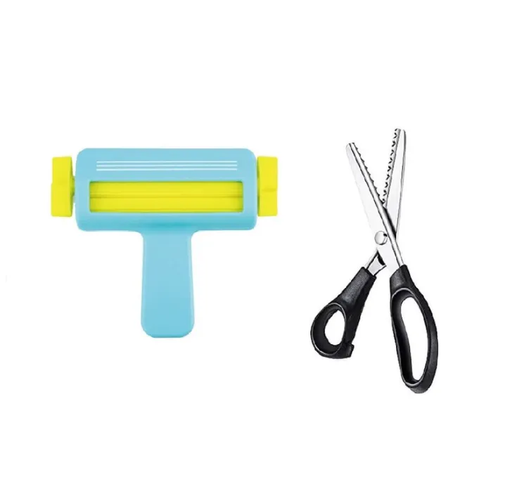 Combination Of Paper Press And Triangular Stainless Steel Scissors