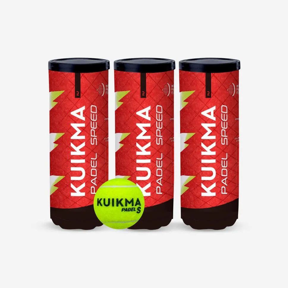 Kuikma Pressurised padel balls pb speed tri-pack