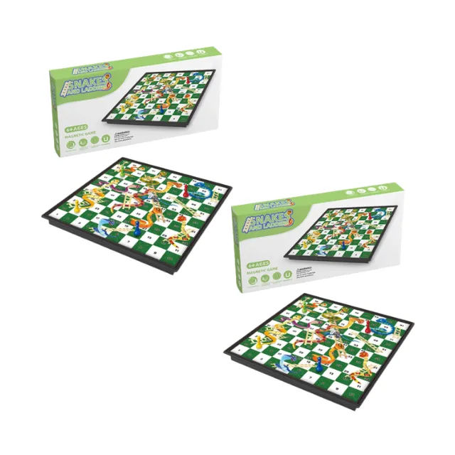 2 Pack Magnetic Snakes and Ladders Kids Adults Fun Activity Board Game