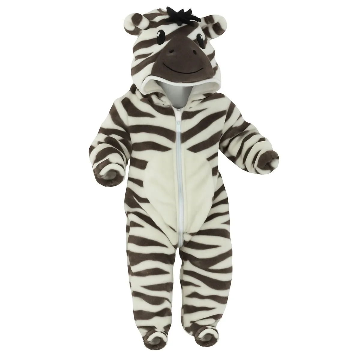 JKjustkidin Kids Zebra Costume Jumpsuit Onesie with 3D Details - 24-36 months