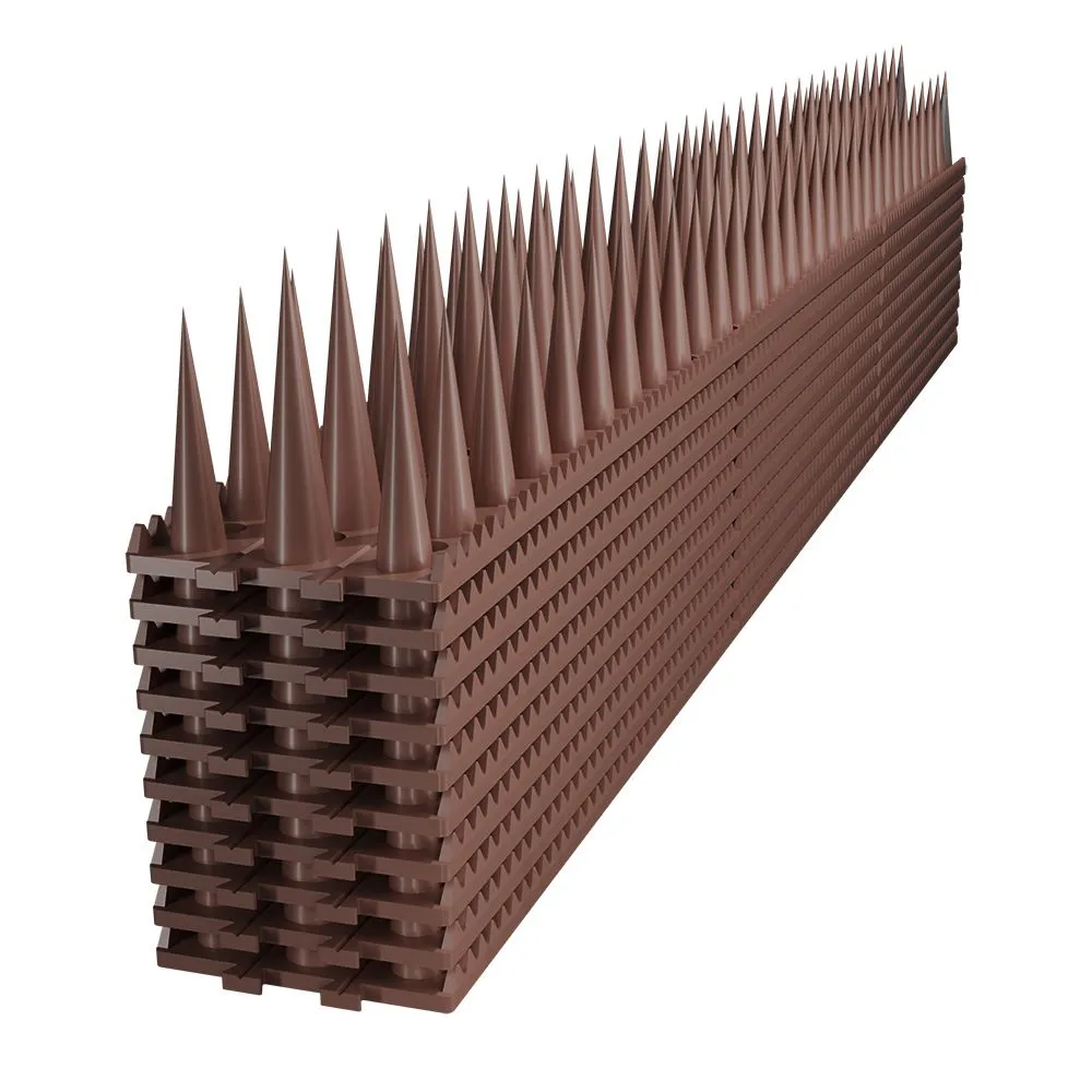 24-Pack Brown Bird Spikes for Animal Deterrent, Anti-Bird & Cat Protection