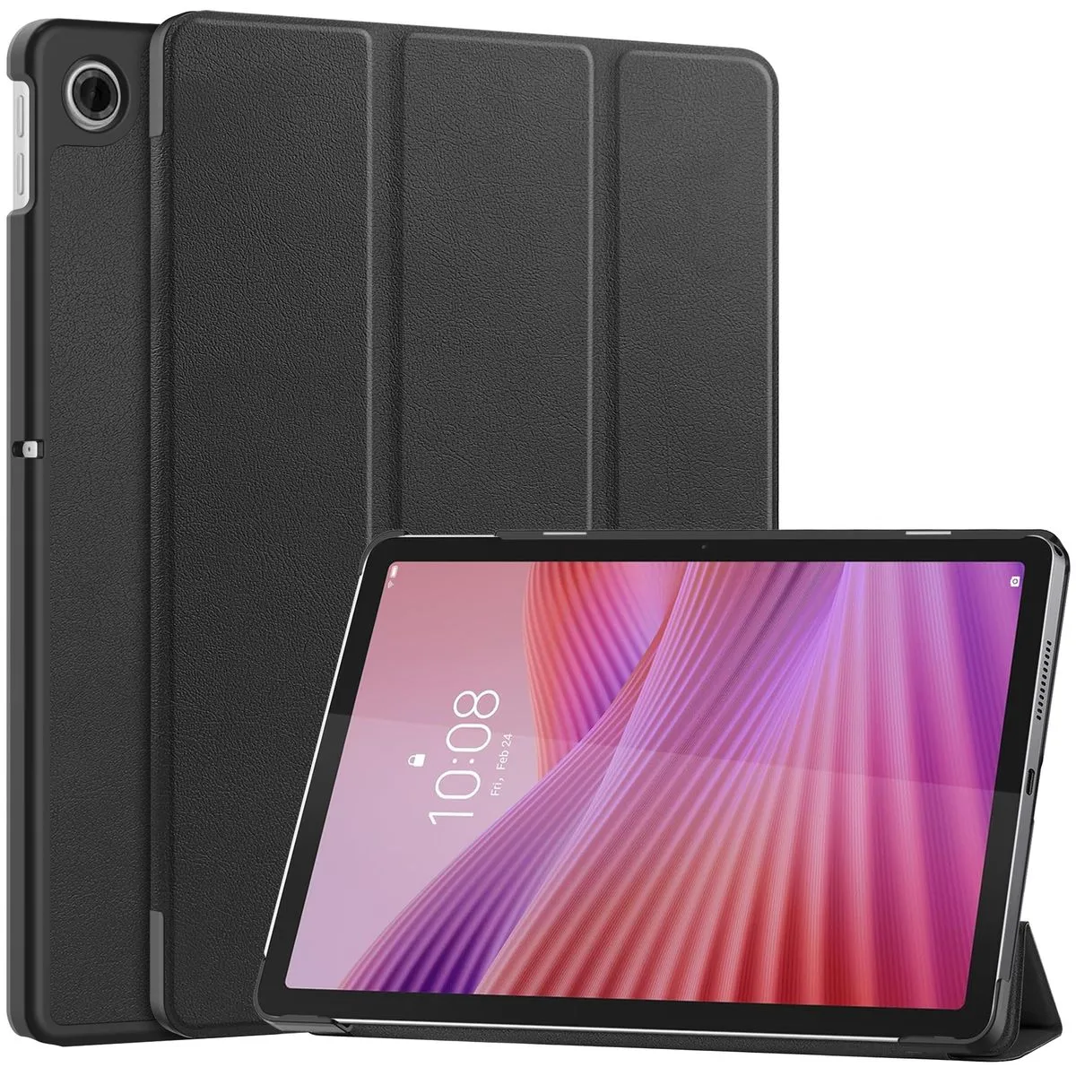 Tri-Fold Tablet Case Compatible with Lenovo Tab K10 2nd 10.1inchTB-311FU - Black