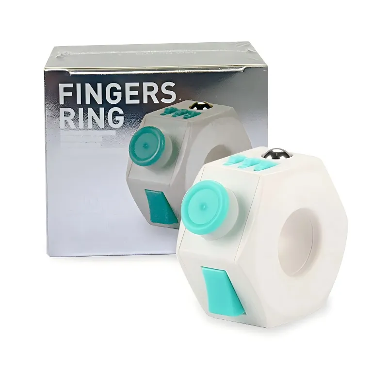 Fidget Toy, Stress Relief Toy, Anxiety Relief Ring, Sensory Toy - Green
