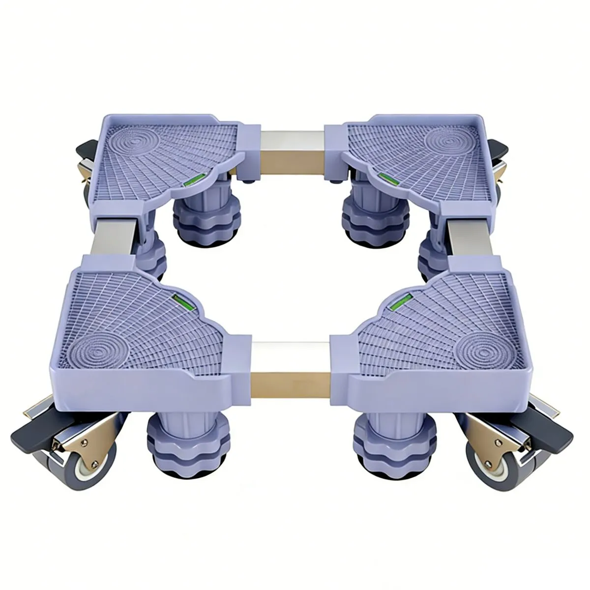 Washing Machine Stand Fridge Base with 4 Lockable Wheels and 8 Strong Feet - Grey