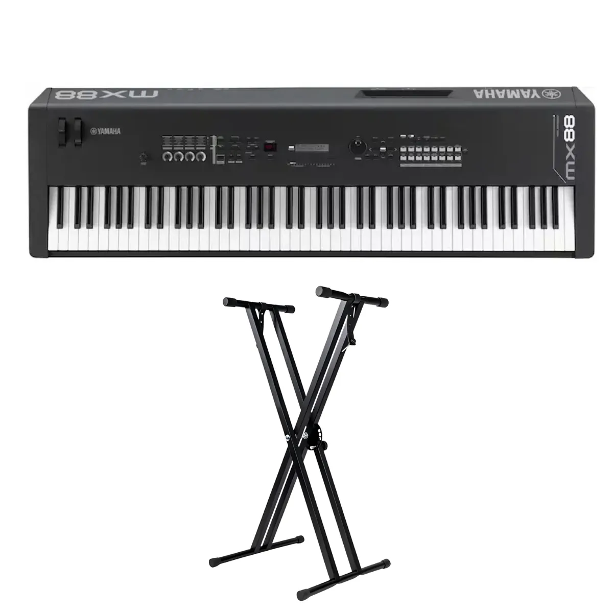Yamaha MX88 BK Music Synthesizer With Imix Keyboard Stand