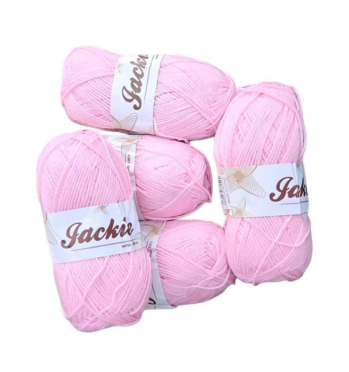 Double Knitting Wool Polyester Yarn 500g (Pack of 5) 100g each - Baby pink