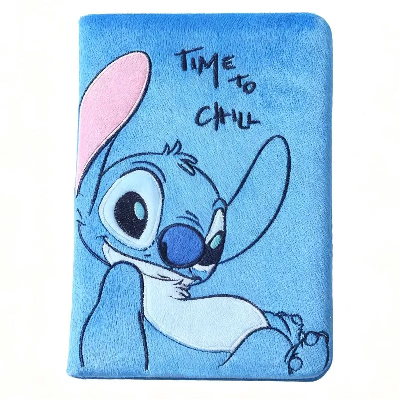 Cute Stitch Plush Handmade Notebook for Taking Totes and Write A Diary-Blue