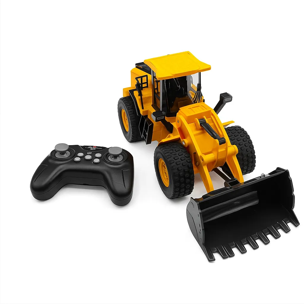 RC Bulldozer - 2.4GHz 9-Channel Remote Control Construction Truck