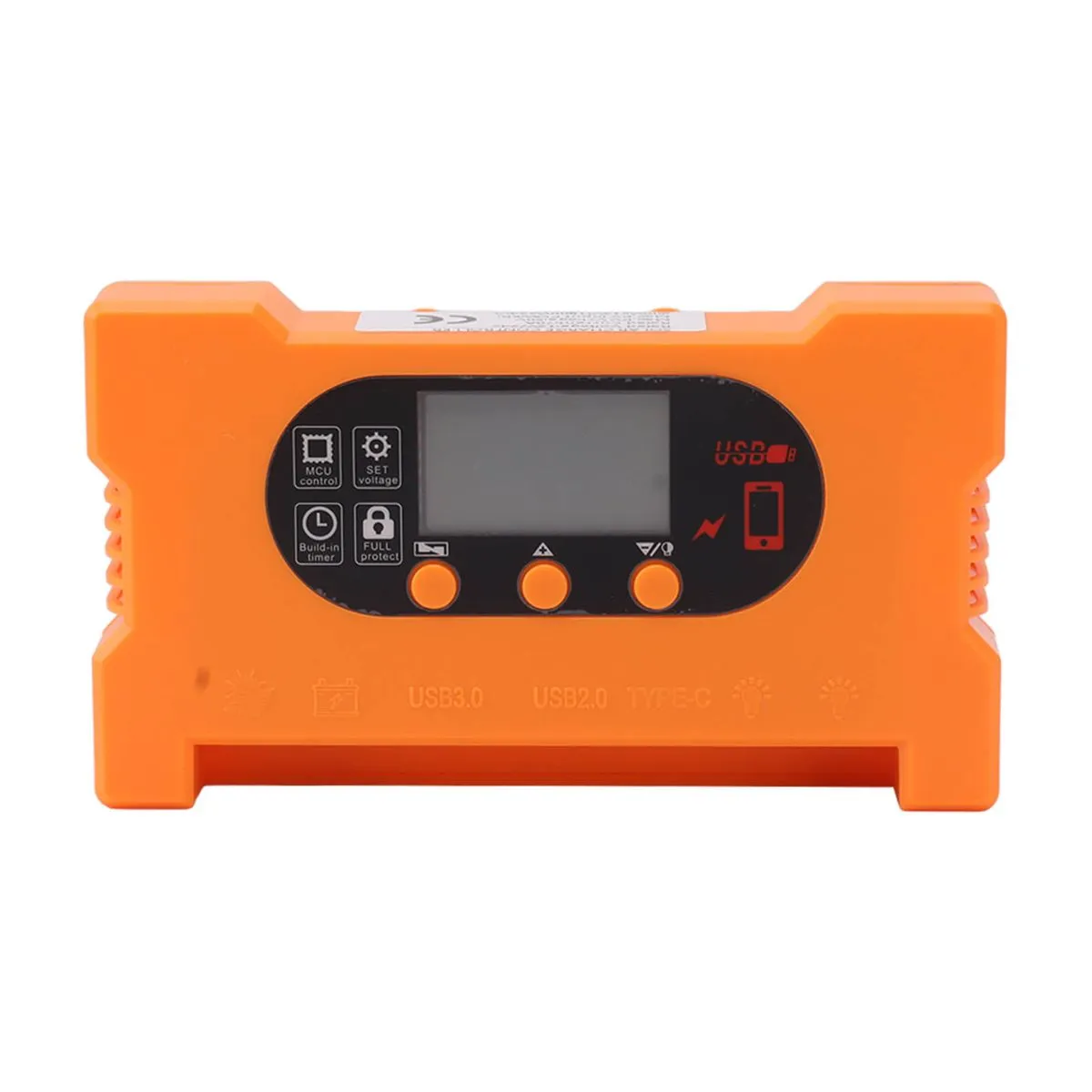 20A Solar Charge Controller LCD Dual USB Type C 12V 24V