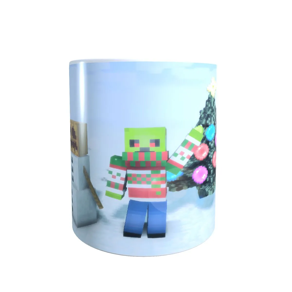 Friendly Christmas Zombie - Minecraft Christmas Themed Coffee Mug
