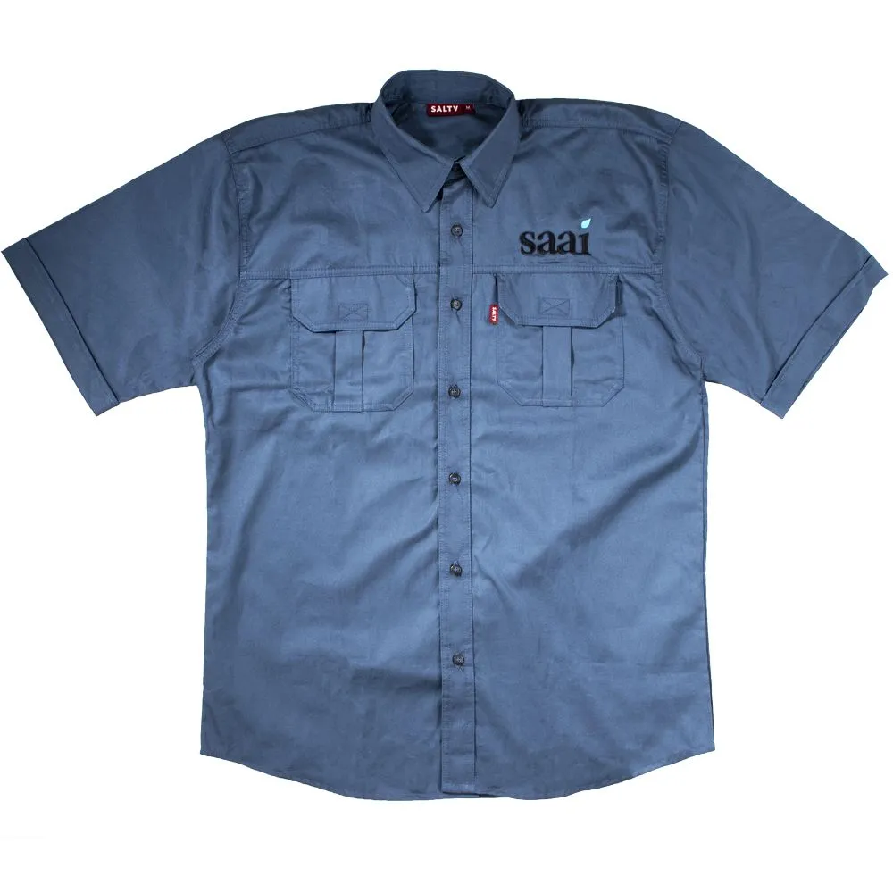 Salty - Saai Short Sleeve Shirt - Airforce Blue