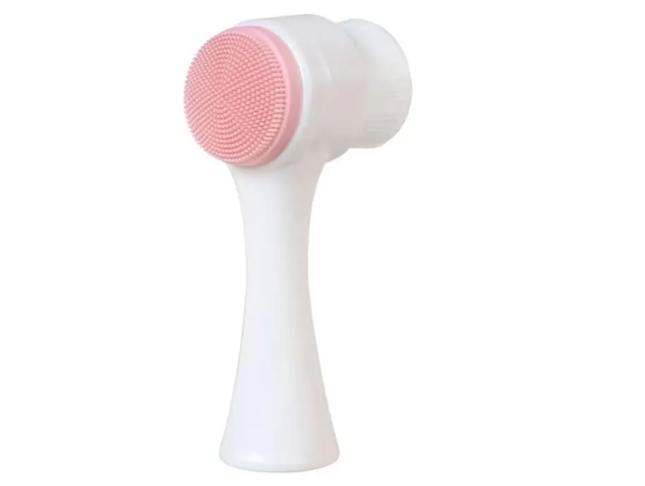 Silicone Facial Cleansing Brush Manual Massage Facial Brush Soft Bristles