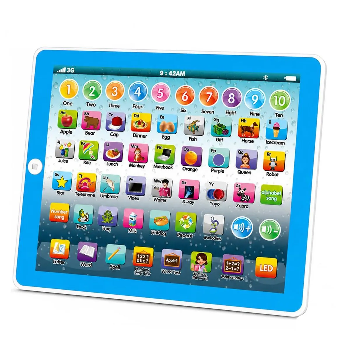 Children Educational Learning Tablet Kids Interactive Toy Blue