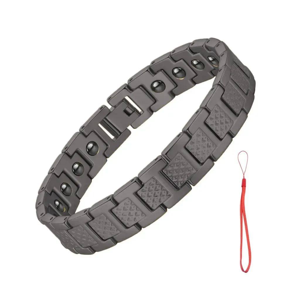 Men's Titanium Steel Magnetic Health Bracelet - Black