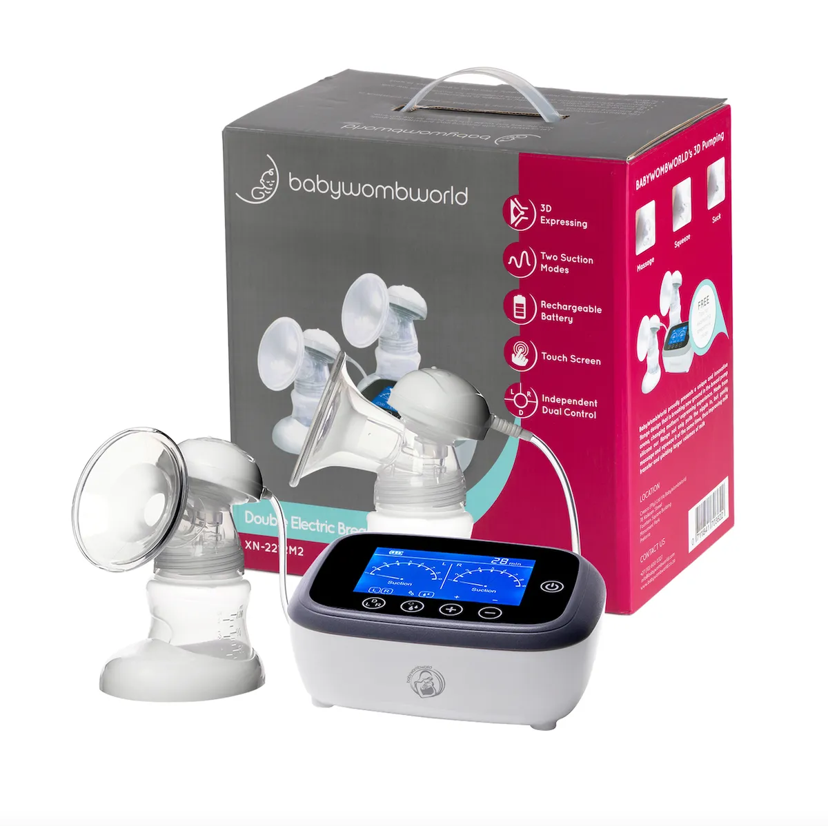 BabyWombWorld Double Rechargeable Closed-Loop Breast Pump