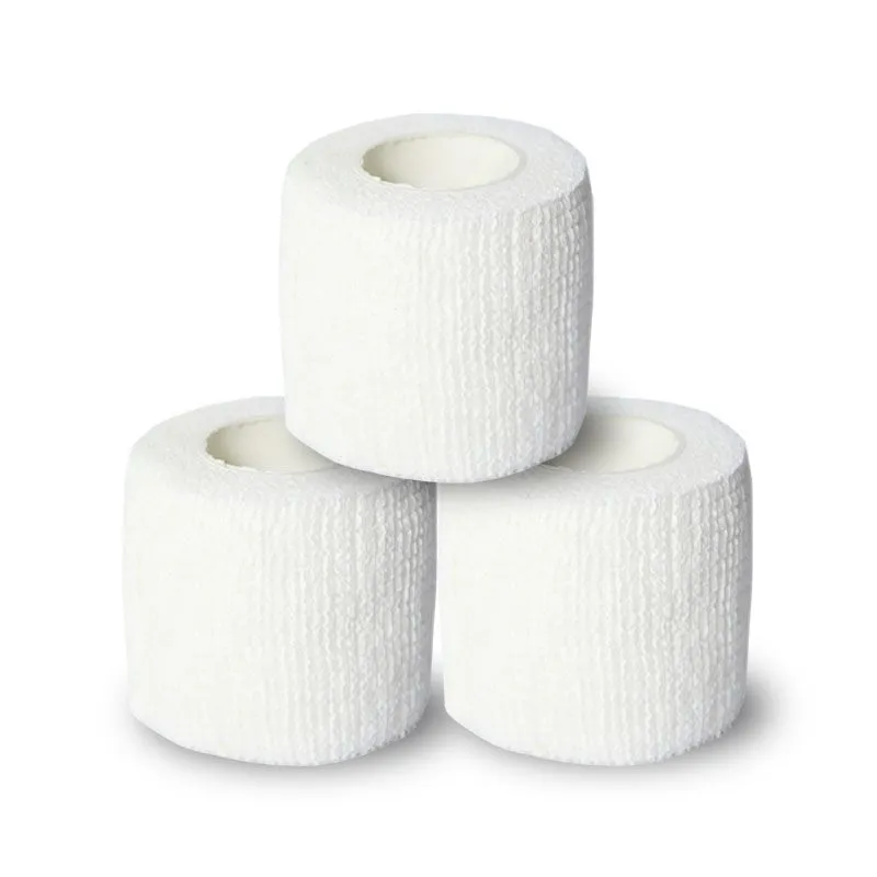3 Pack White Non Woven Cohesive Tape 4.5m - Self Adhering Elastic Sport Wra