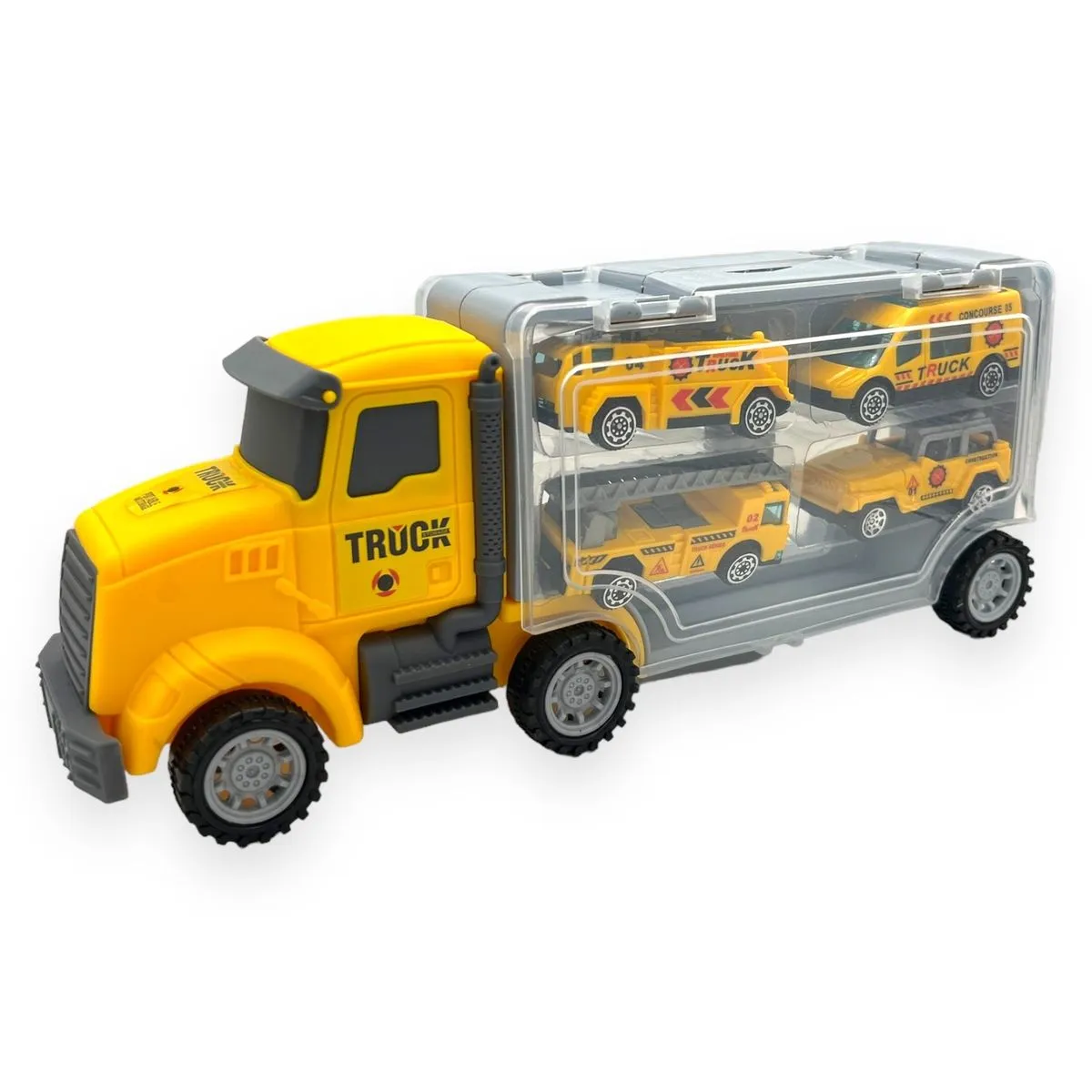 Construction Team - Portable Carrier Truck with Slot Cars - Toys for Boys