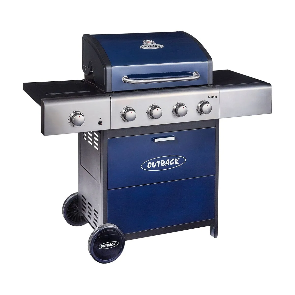 Outback Meteor 4 Burner Gas Braai - Blue