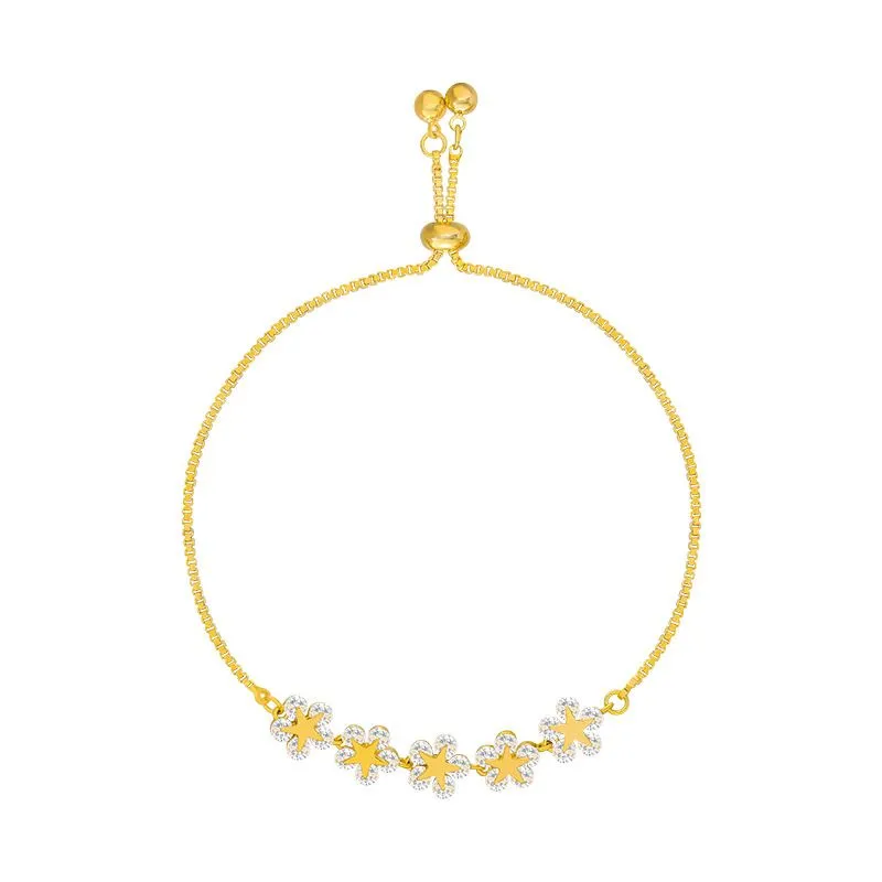 Zircon Flower Bracelet Minimalist Stylish Bangle