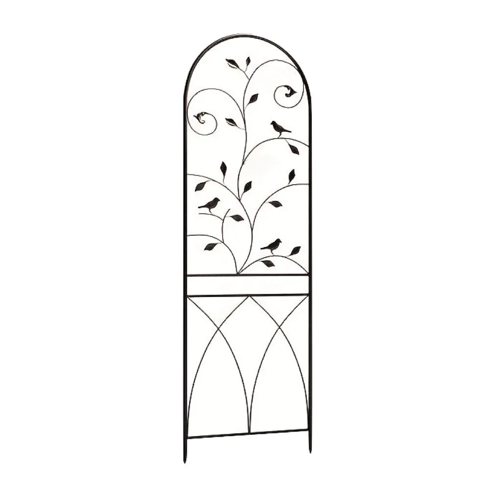 Garden Outdoor Climbing Plants Iron Fence Trellis Rack -180cm - Black