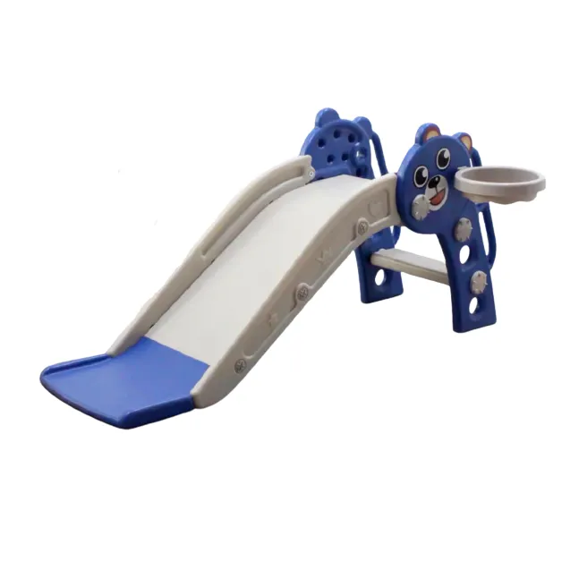 Children Slide with Bear Face - Blue