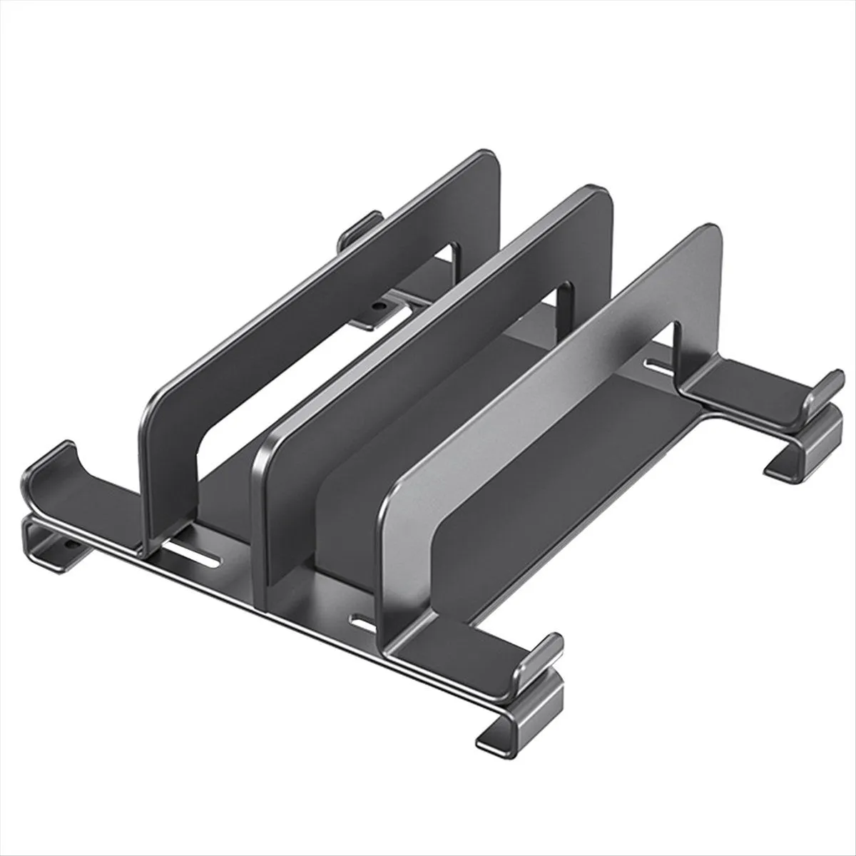 Laptop Stand Holder Adjustable Vertical Desktop Notebook Dock Gray