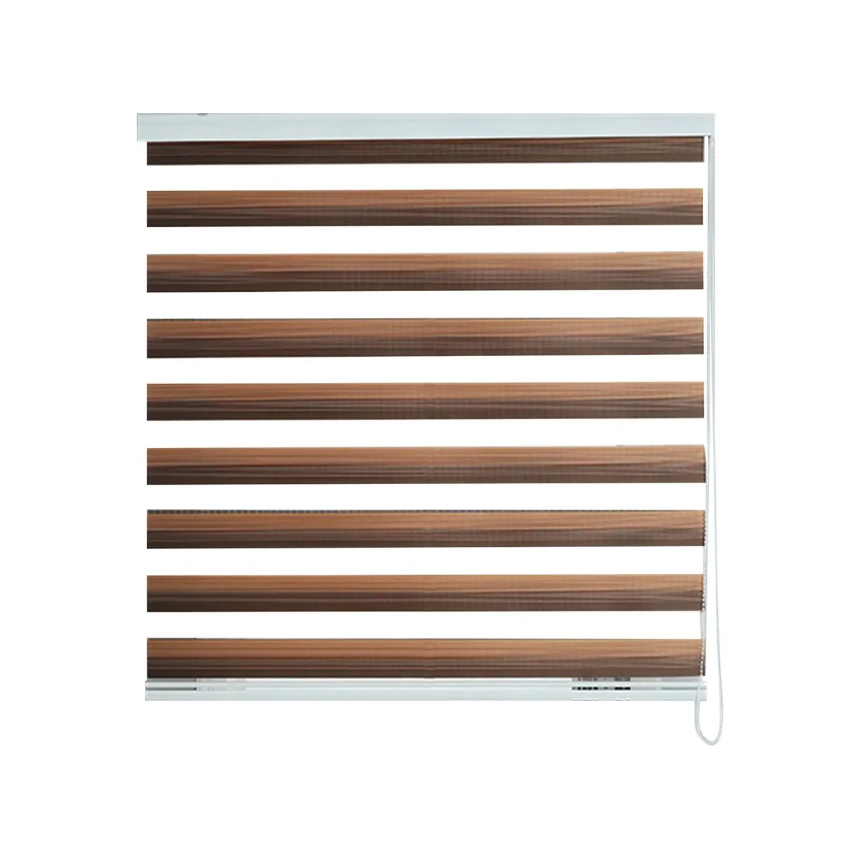 PVC Double Roller Blind Sun Protection Roller Blind for Windows, 100cmWidth - Brown