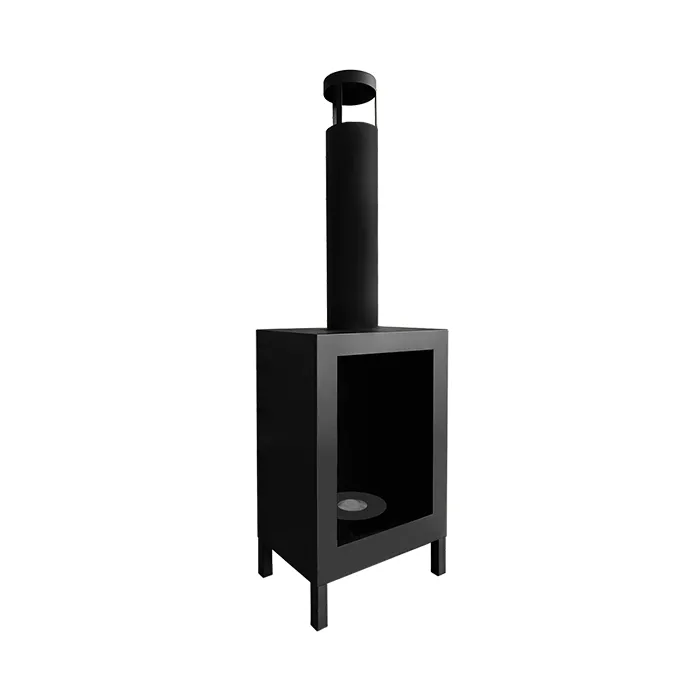 Freestanding Kozen Bio-Fireplace - Matte Black