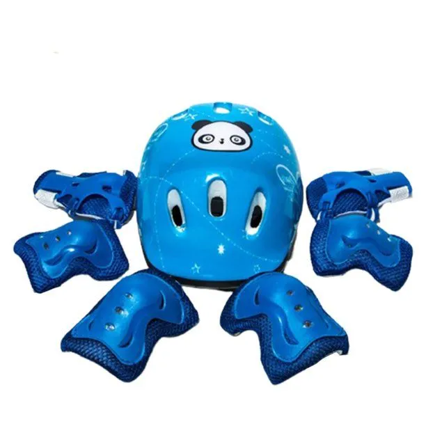 Kids 7-Piece Skateboard Protective Gear Set - Blue