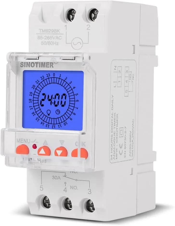 Digital LCD Display 24 Hours Electronic Time Clock 85-265V Hours