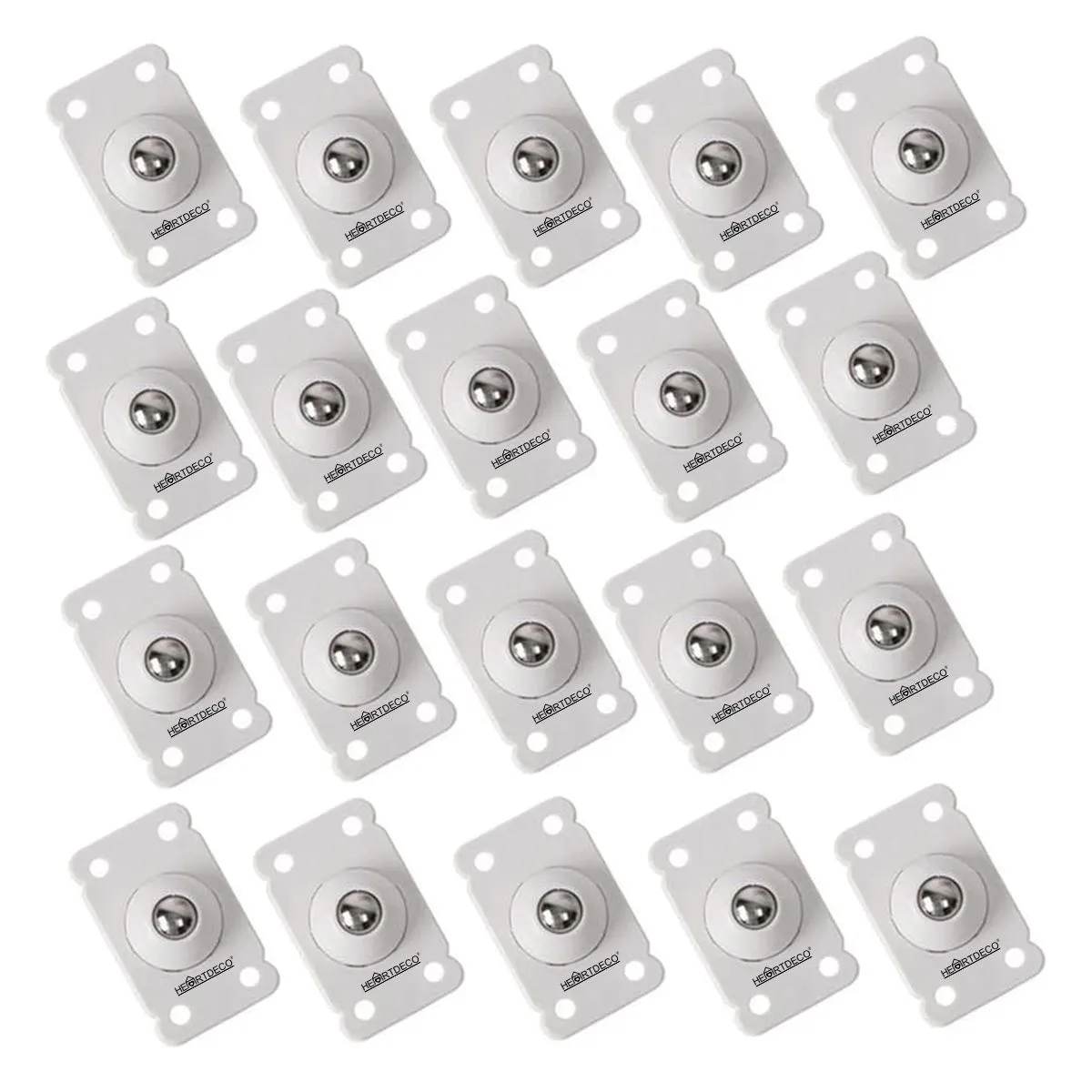 Heartdeco 360° Rotation Self-adhesive Casters - Pack of 20