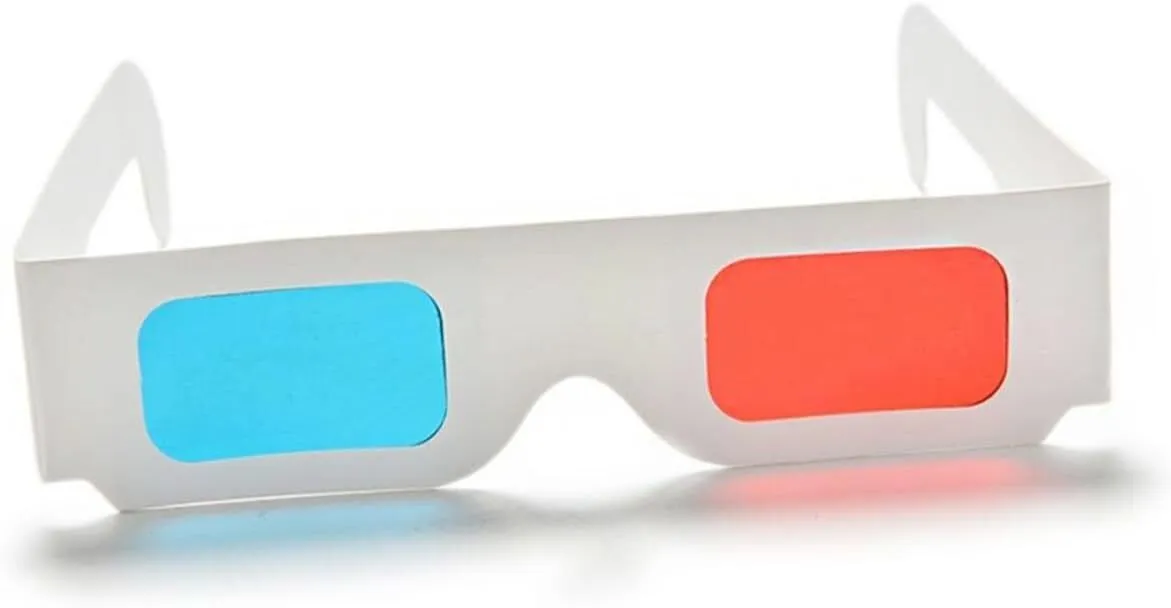 Lightweight Cardboard Red Blue 3D Glasses for Movies