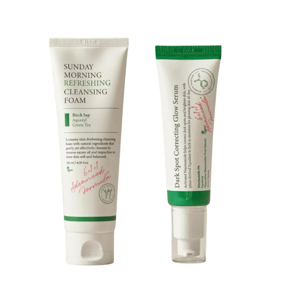 Sunday Morning Refreshing Cleansing Foam & Dark Spot Correcting Glow Serum