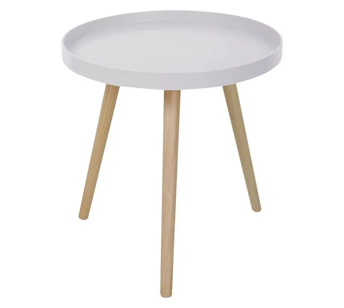Round Side Table White 400 x 400 x 415 mm