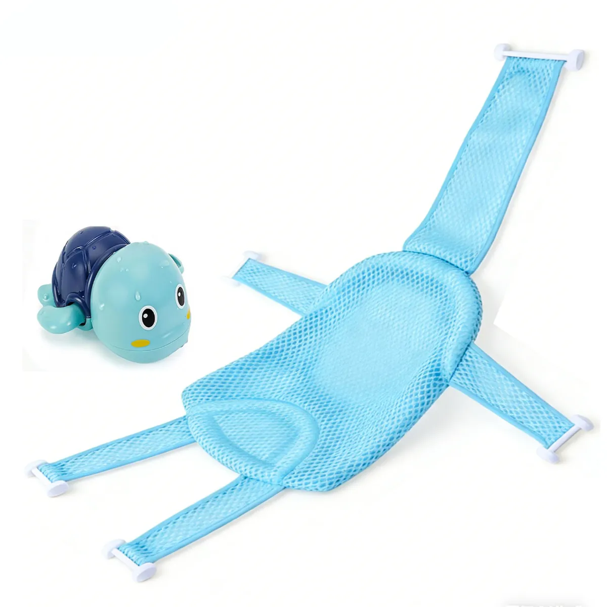 Baby Bath Net, Non-Slip Mesh Bath Seat for Toddlers,Hands-Free Support