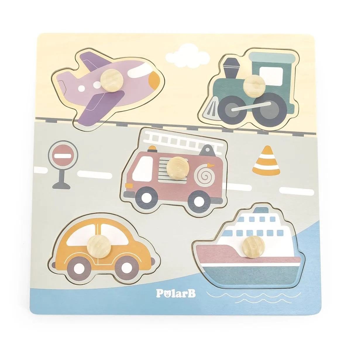 PolarB Transport Peg Puzzle - 5 Piece