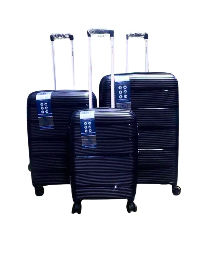 Expandable 3-Piece Hardshell Spinner Luggage Set - Black