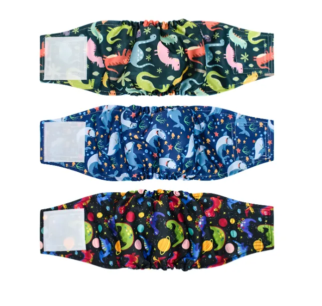 3 Piece Reusable Male Dog Diapers