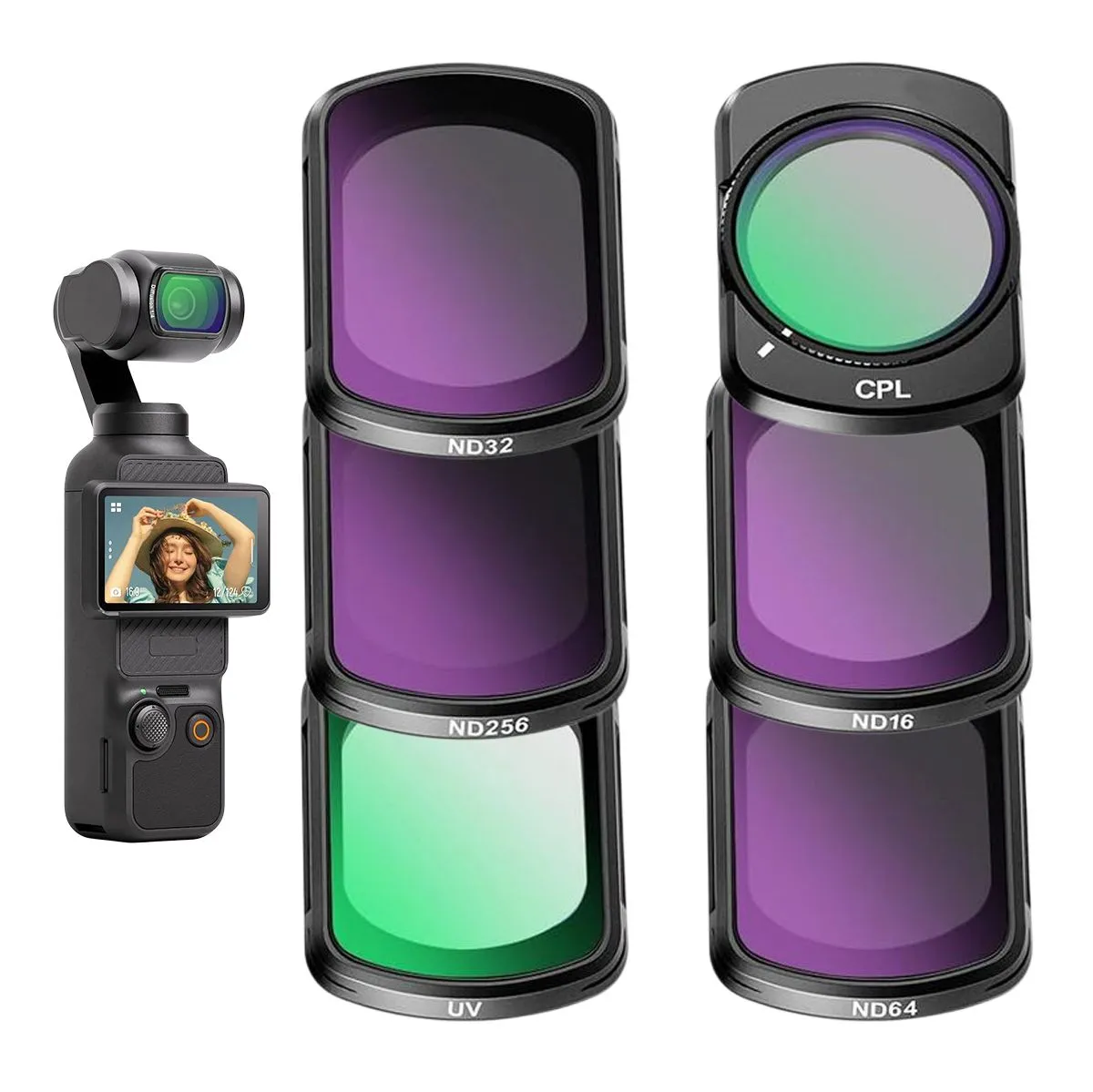 Magnetic Lens Filter Kit Compatible with Pocket 3 - 6 Piece Set