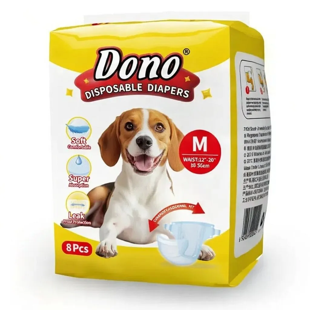 Dono Disposable Diapers/ Wraps for Female Dogs Size M Super Absorption