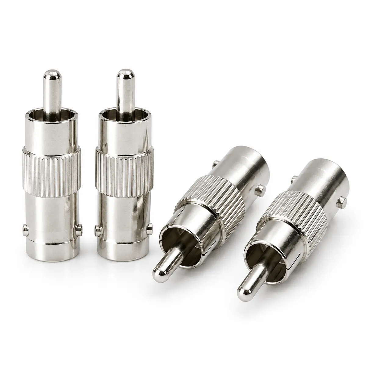 LZ- RCA and BNC Adapter - BNC Female to RCA Male Connector, 4-Piece Pack