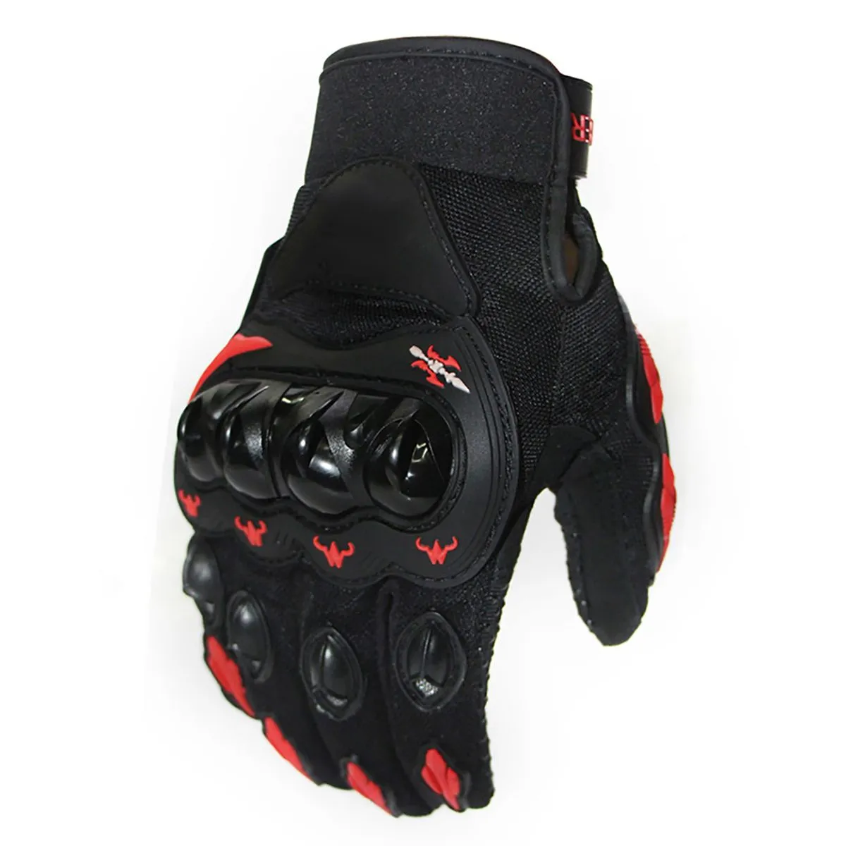 Motorcycle Gloves Red XL Hard Knuckle Anti Slip Full Finger
