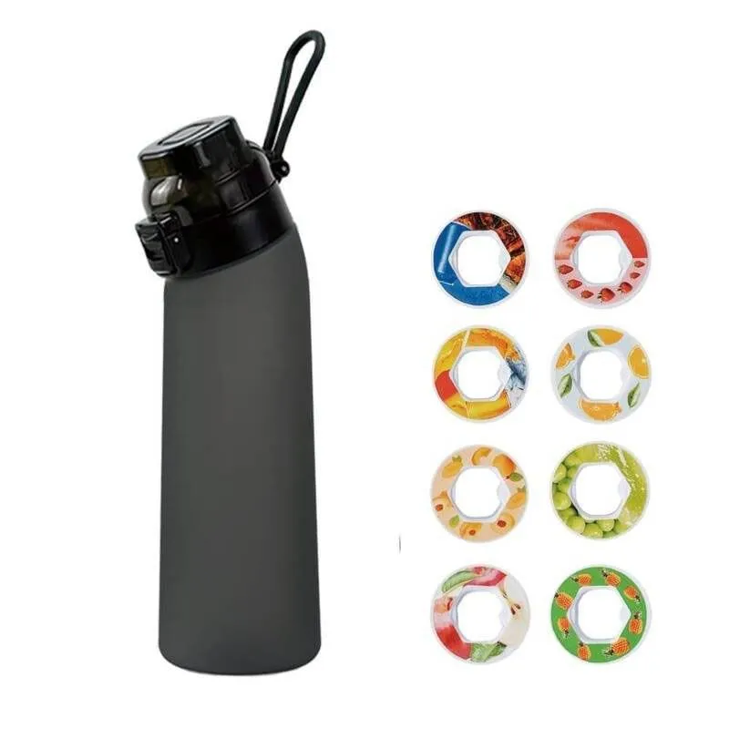 Flavoured Bottle 700ml - Taste Water with Air, No Sugar - Black