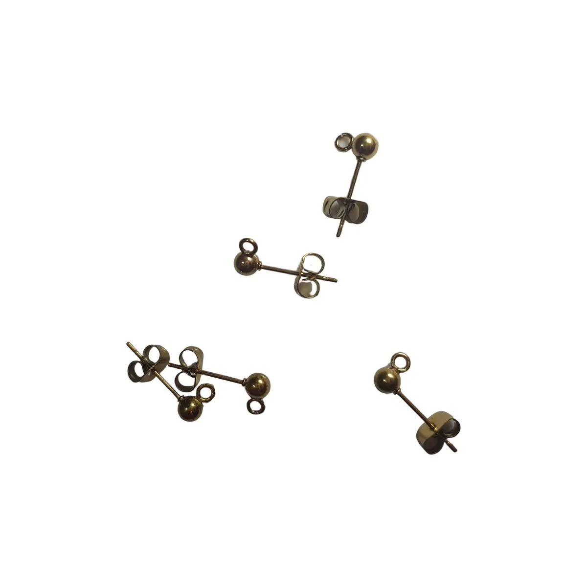 Ball Earrings (Jewellery Making) - Gold