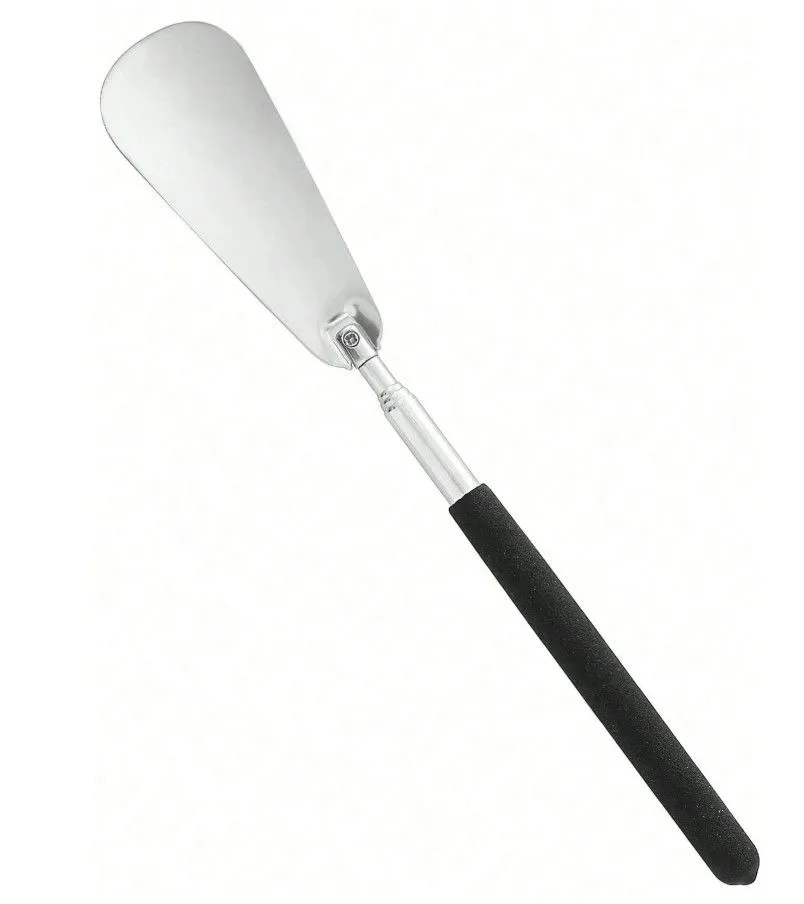 Retractable Stainless Steel Long Handle Shoe Horn For Shoe Care