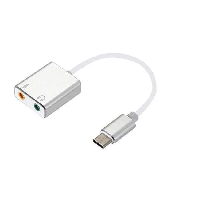 Type-c Sound Card Jack 3.5mm Headphone - Grey