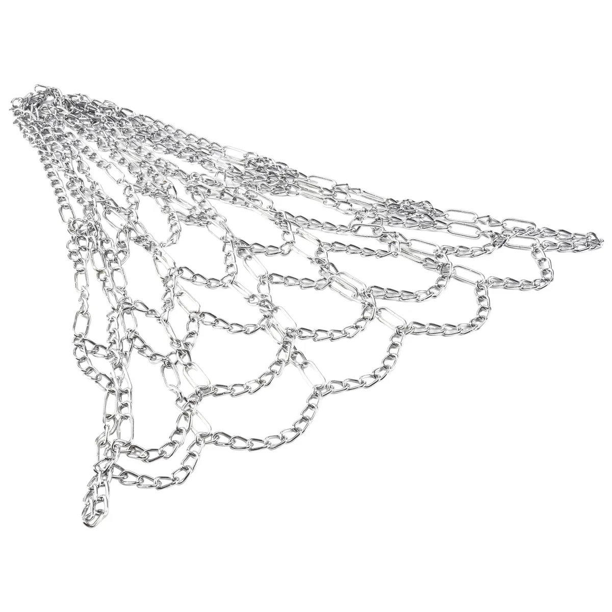 Sport Iron Chain Basketball Net Outdoor 12 Loops Standard Silver