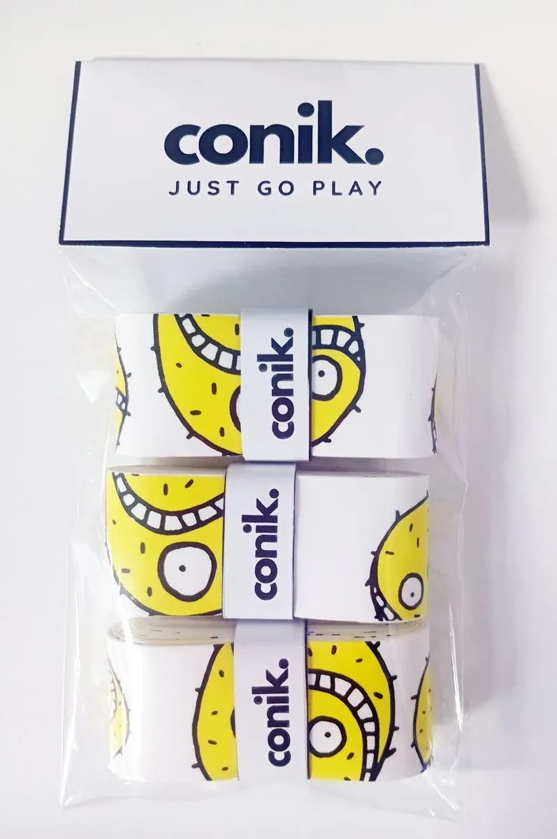 Conik | x3 Racquet Overgrips - Ice Ace White